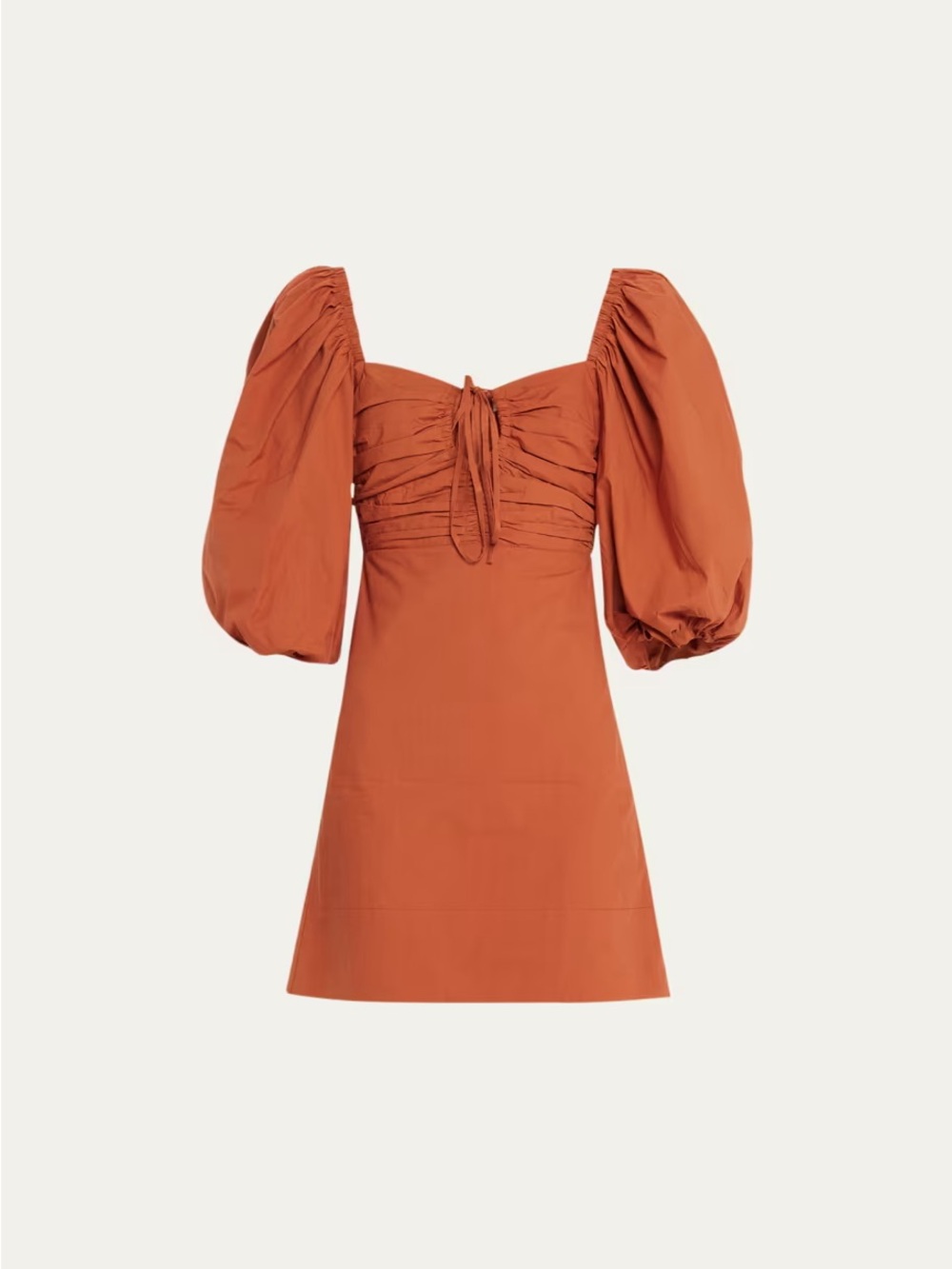 NWT RHODE Jeanne Puff-Sleeve Mini Shift Dress